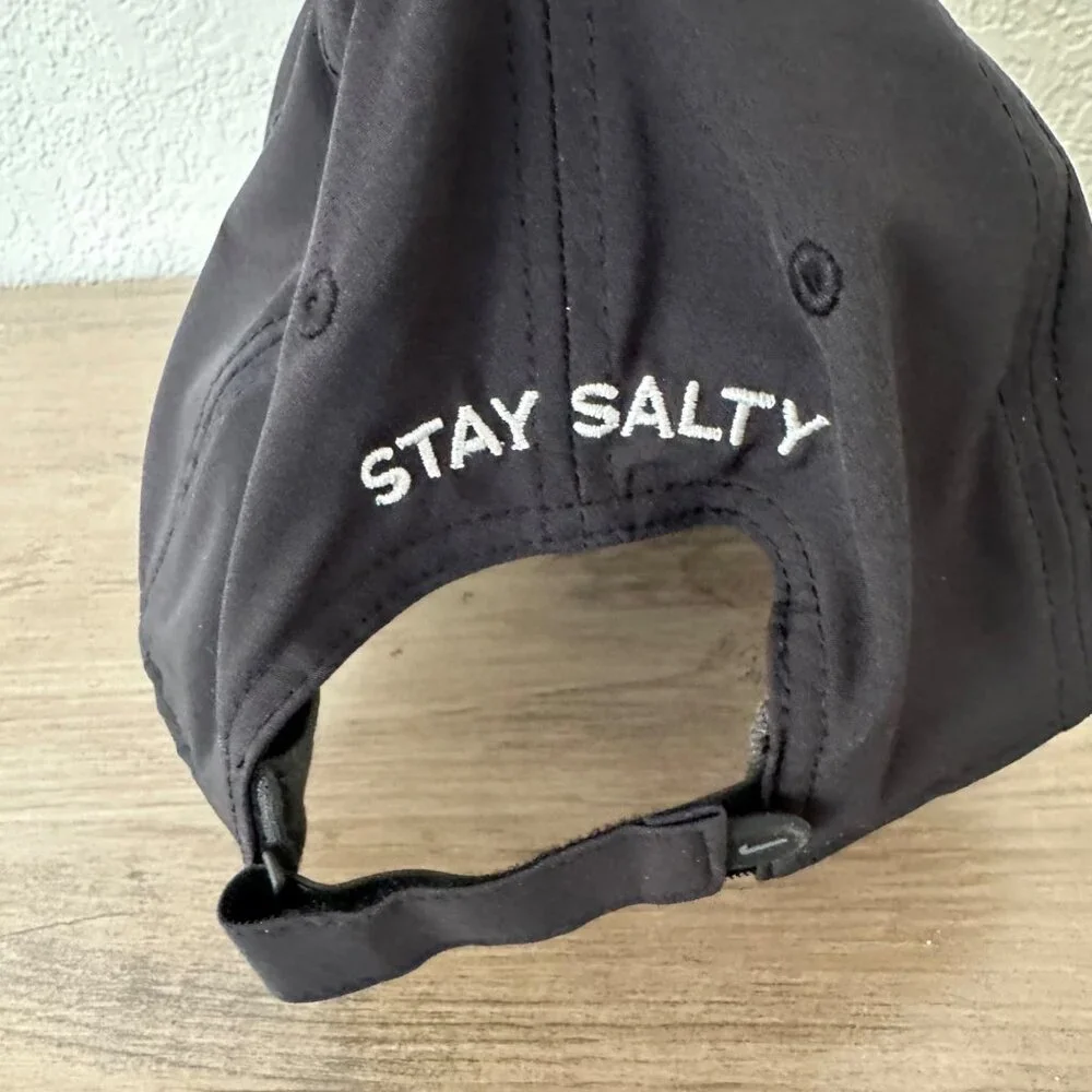 Nike Dri Fit LMNT Stay Salty Baseball Golf Hat NWT Black Size M/L